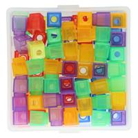 Transparante Gekleurde Telblokjes - 90st. - thumbnail