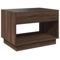 Salontafel met Infinity LED 70x50x50 cm bruin eikenkleurig - thumbnail