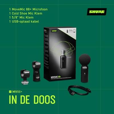 Shure MoveMic 88+ draadloze stereomicrofoon voor smartphone - thumbnail