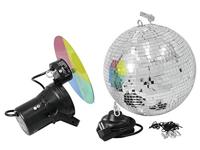 Eurolite EUROLITE spiegelbol Set 30cm met pinspot - thumbnail