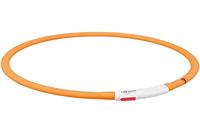 Trixie lichtgevende halsband hond usb siliconen oplaadbaar oranje - thumbnail