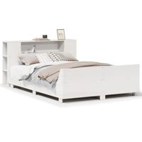 Bedframe zonder matras massief grenenhout wit 120x190 cm - thumbnail
