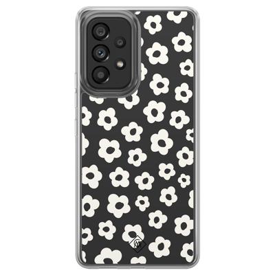 Samsung Galaxy A52 hybride hoesje - Retro bloempjes Samsung Galaxy A52 hybride hoesje - Retro bloempjes