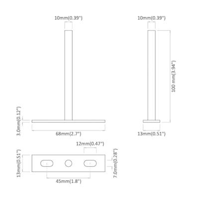 VidaXL Zwevende plankdragers 12st onzichtbaar ø10x100 mm koolstofstaal VidaXL Zwevende plankdragers 12st onzichtbaar ø10x100 mm koolstofstaal