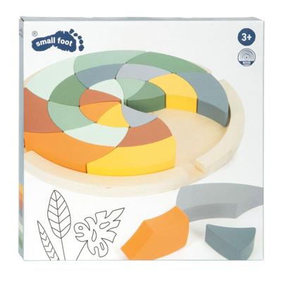 Small Foot houten vormenpuzzel rond, 24st.