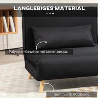 HOMCOM Slaapstoel (Breedte 94 cm, Antraciet) - thumbnail