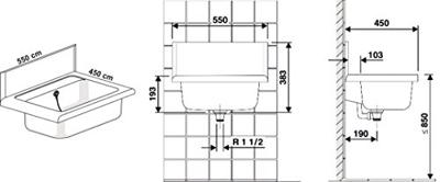 Cornat Wandspoelbak Kst 550 Wi - WAGB5500