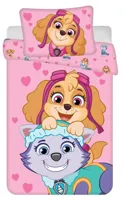 Paw Patrol peuterdekbedovertrek Skye & Everest - roze - 100 x 135 cm - thumbnail