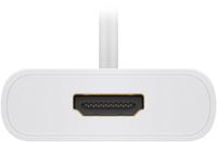 USB-C naar HDMI kabel - 3840*2160p @ 60Hz & 3D - USB-C adapterkabel - 0,2 meter - Wit - thumbnail