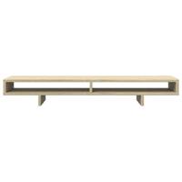 VidaXL Monitorstandaard 100x27x15 cm bewerkt hout sonoma eikenkleurig - thumbnail