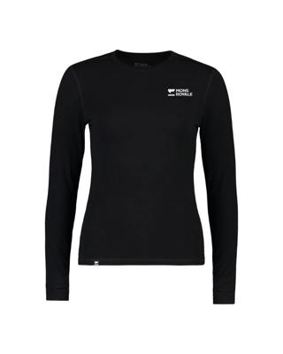 Mons Royale Cascade Merino Long Sleeve Thermoshirt Dames Black XL