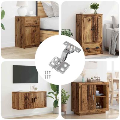 VidaXL Scharnier 254 pcs nikkel 85 x 52,5 x 9,5 mm ijzer