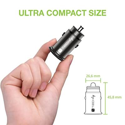 Techly IUSB2-CAR5-AC38W oplader voor mobiele apparatuur Universeel Zwart Sigarettenaansteker Snel op