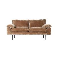 HKliving Retro Sofa 2-zitsbank - Velvet Corduroy - Aged Gold - thumbnail