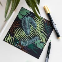 Tombow • black paper din a5 (14,8 x 21 cm), 15 sheets, 250 g/m² (120 lbs), black - thumbnail