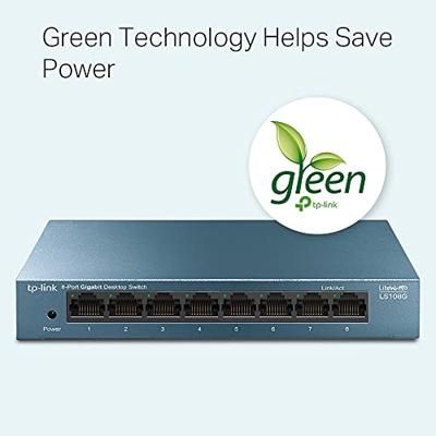 TP-LINK LS108G TP-Link LiteWave LS108G - Switch - unmanaged Netwerk switch 8 poorten 1 GBit/s