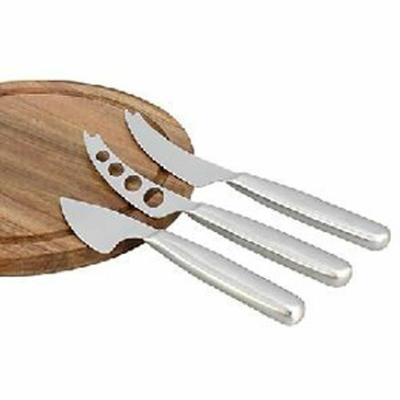 Snijplank - MENASTYL - 5040076 - Rechthoekig - Acaciahout - Met 3 roestvrijstalen kaasmessen