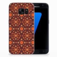 Samsung Galaxy S7 TPU bumper Batik Brown - thumbnail
