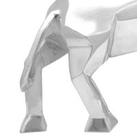 VidaXL Stierensculptuur zilver 74 x 23 x 39 cm aluminium - thumbnail