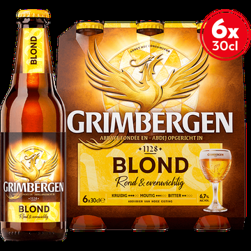 Grimbergen Blond Fles 6 x 300ML bij Jumbo