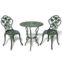3-delige Bistroset gietaluminium groen - thumbnail