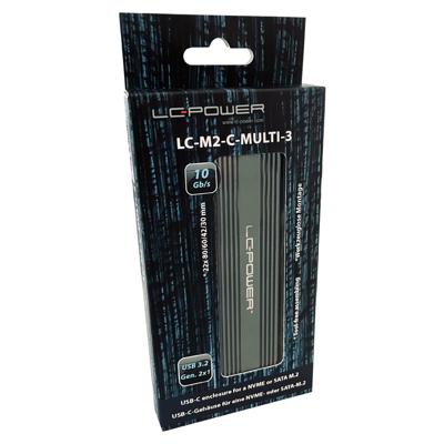 LC-Power LC-M2-C-MULTI-3 behuizing voor opslagstations SDD-behuizing Antraciet M.2 LC-Power LC-M2-C-MULTI-3 behuizing voor opslagstations SDD-behuizing Antraciet M.2