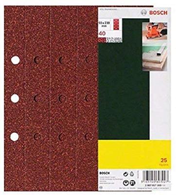 Bosch Accessoires 25-delige schuurbladenset 93 x 230 mm voor vlakschuurmachines, korrel 120 - 2607017106 Bosch Accessoires 25-delige schuurbladenset 93 x 230 mm voor vlakschuurmachines, korrel 120 - 2607017106