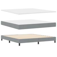 Boxspringbed met matras met matras Lichtgrijs 180 x 200 cm - thumbnail