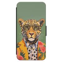 iPhone 16 flipcase - Luipaard hipster - thumbnail