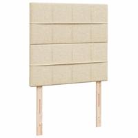 Boxspring met matras stof crèmekleurig 100x200 cm - thumbnail