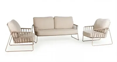 Tierra Outdoor stoel-bank loungeset rivera champagne