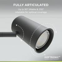 Riga LED tafellamp - Kantelbaar en draaibaar - Ingebouwde dimmer - Bureaulamp voor binnen - GU10 fitting - Max. 35 Watt - Zwart - 3 jaar garantie - thumbnail