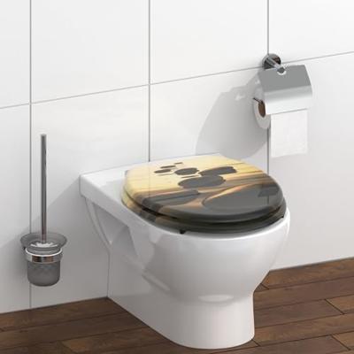 MDF WC-bril SEA STONE met soft-close lange levensduur: extreem onbreekbaar en krasbestendig comfort en functie: geruisloos sluiten dankzij de automatische valrem eenvoudig schoon te maken dankzi