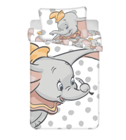 Disney Dumbo BABY Dekbedovertrek Dots - 100 x 135 cm - Katoen - thumbnail