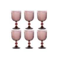 Set van bekers Home ESPRIT Roze Kristal 325 ml (6 Stuks) - thumbnail