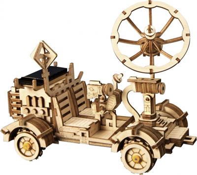 Robotime modelbouwset maanbuggy met zonnecel 18 cm hout
