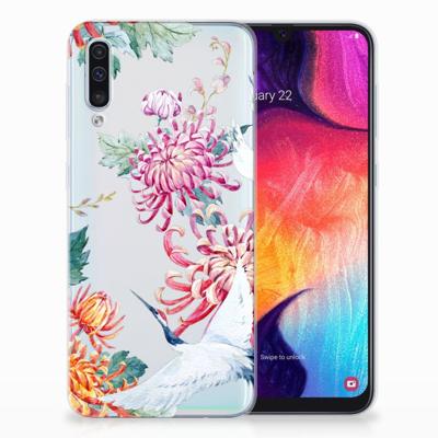 Samsung Galaxy A50 | TPU Hoesje | Bird Flowers