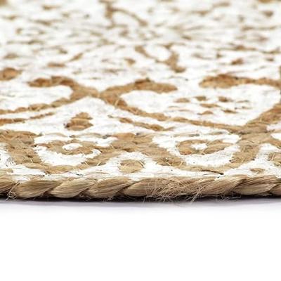 Placemats 6 st rond 38 cm jute wit Placemats 6 st rond 38 cm jute wit