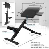 Inklapbare Buik- en Rugtrainer Zwart - thumbnail