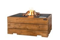 Cocoon vuurtafel teakhout rechthoek antraciet - thumbnail