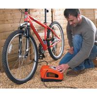 BLACK+DECKER ASI300 11bar AC/DC Compressor | Universele ventieladapter | 2x Tapse aansluitingen | 1x Naaldaansluiting | 12V adapter | 230V adapter - - thumbnail