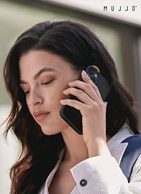 Mujjo Leather Case with MagSafe iPhone 14 Pro Max blauw