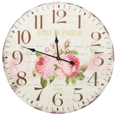 VidaXL Wandklok vintage stijl 60 cm bloemen VidaXL Wandklok vintage stijl 60 cm bloemen
