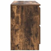 Tv-meubel 100x35x54 cm bewerkt hout gerookt eikenkleurig - thumbnail