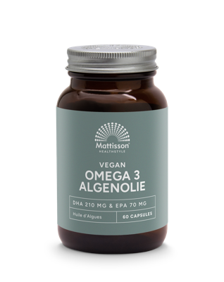 Mattisson HealthStyle Vegan Omega 3 Algenolie DHA 210mg & EPA 70mg Capsules
