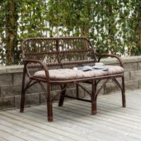 Nohr 2-zits Tuinbank 'Albany' Rotan, kleur Bruin - thumbnail