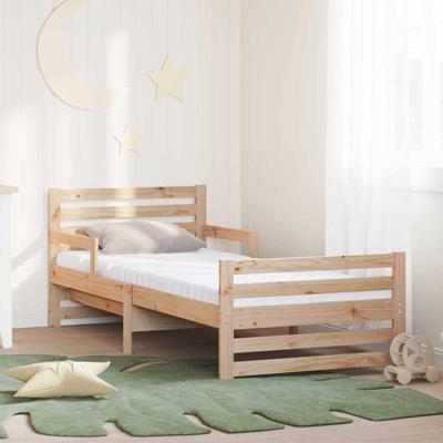 Bedframe met matras met hoofdeinde Bruin 80 x 200 cm