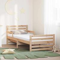 Bedframe met matras met hoofdeinde Bruin 80 x 200 cm - thumbnail