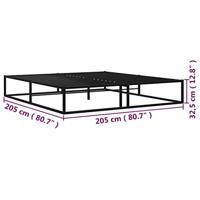 Bedframe metaal zwart 200x200 cm - thumbnail