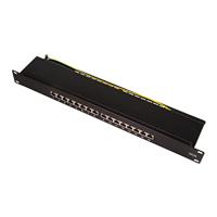 LogiLink NP0076 16 poorten Patchpaneel 483 mm (19) CAT 6A 1 HE Zwart - thumbnail